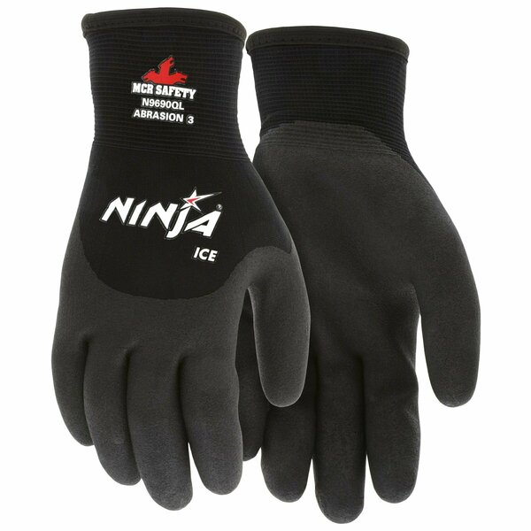 Mcr Safety Gloves, Ninja Ice, 7G In-15G Out 3/4 dip L, 12PK N9690QL